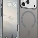 SUPFINE Magnetic for iPhone 17 Pro Case (Compatible with MagSafe)(Military Grade Drop Protection) Translucent Matte Shockproof with Anti-Fingerprint Phone Cover 2025,Gray