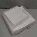 N9R 60PCS White Square Plastic Plates, 30 Dinner & 30 Dessert Plates Heavy Duty, Fancy Disposable Plates for Party, Wedding and other Events