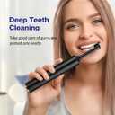 Rechargeable Tooth Polisher with 5 Brush Heads 9 Polish Pastes 4 Speed Modes IPX6 Teeth Cleaning Kit LED Light Dental Cleaning Kit for Home Use Polishing and Whitening of Tooth