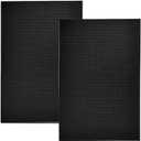 17.7" x 11.8" Rubber Bar Mats, Non-Slip and Anti-Spill Non-Toxic Soft Rubber Mats, Coffee Bars, Bars, Restaurants and Barbers Service Mats, Black, 2Pack