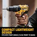 DEWALT 20V MAX Cordless Drill Driver Set, 1/2 Inch Electric Drill, 2 Speed, XR 2.0 Ah Battery and Charger Included (DCD777D1)