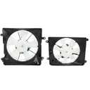 1 Pair AC Cooling Radiator Fan Assembly Left and Right Side 7+5 Blades Compatible with 2012-2015 Honda Civic, 2013-2017 A-cura ILX 1.5L 2.0L 2.4L