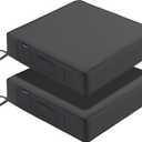 Dmsky Patio Chair Cushion,19 x 19 x 3.7 Inch Outdoor Chair Cushions for Patio Furniture,Waterproof Seat Cushions with Ties, Garden Sofa Couch Chair Pads with Handle Set of 2(Gray)