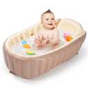 MINK Inflatable Bathtub for Toddlers - Portable Baby Tub with Built-in Air Pump - Collapsible Design for Easy Storage - Perfect for Newborns to Infants (Bear)