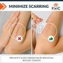 Fixic Butterfly Bandages - 2-Types Zip Wound Closure Strips - Ideal Wound Closure Kit - Sutures Free Butterfly Stitches Bandage - Stitches Kit with 4 Bandages, 4 Pads, and 4 Wipes Included!