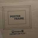 22X28 Poster Frame, Display Pictures 18X24 with Mat or 22X28 Without, Wall Hanging Frames, Black, 3 Pack