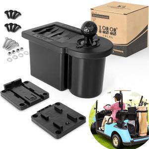 10L0L Golf Cart Ball Washer and Club Cleaner Kit, Detachable Golf Club Head and Ball Washer Golf Cleaner for EZGO Club Car Yamaha (Black)