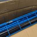 FDW Dog Crate for Medium Dogs 30 Inch Folding Metal WirePet Cage Double Door W/Divider Panel Indoor Outdoor Kennel Leak-Proof Plastic Tray,Blue