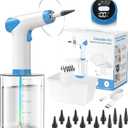 Featjoy Ear Wax Removal Kit, 2026 Electric Ear Cleaner with 12 Cleaning Modes & Real-Time Water Temp, Effective Ear Flushing Irrigation System for Multiple Earwax of Adults Kids, with 12 Tips, Basin (White)