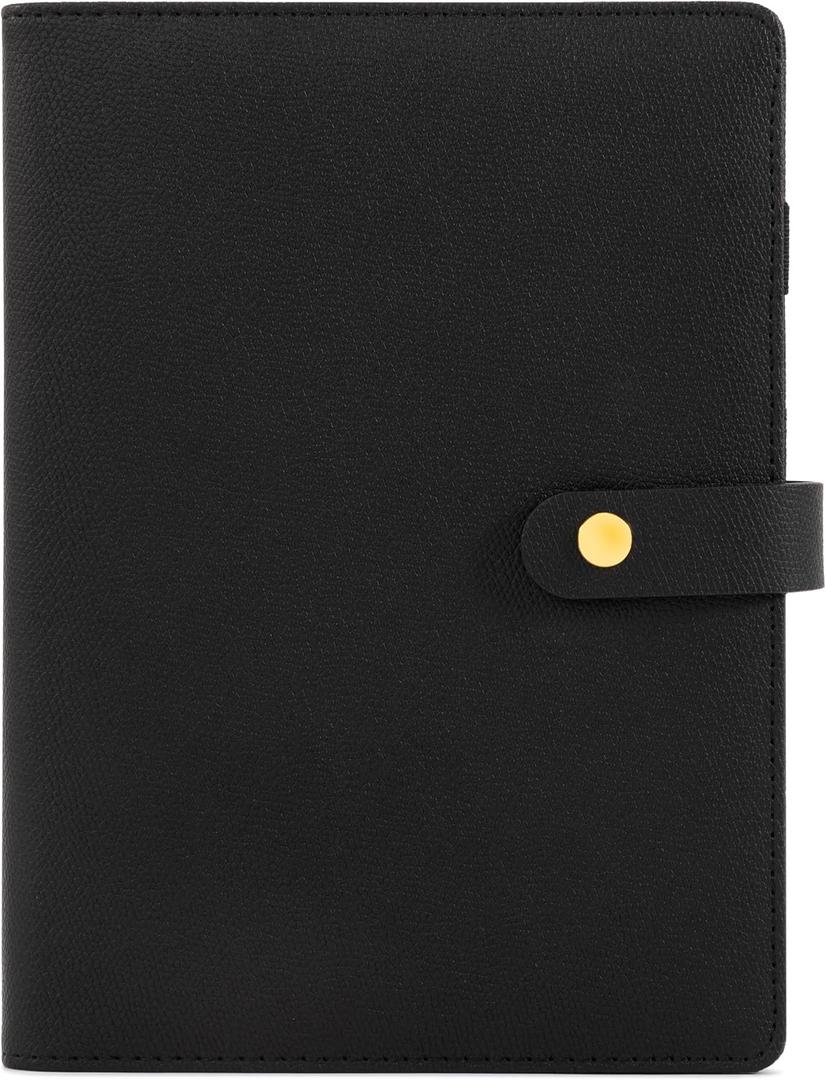 Aesthetic A5 Binder with 6 Golden Rings - Refillable & Sturdy Planner w Pockets Keeps You Perfectly Organized - Mini Notebook Works Great as Photocard Binder for All Your Cards