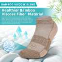 Diabetic Socks for Men,4 Pairs Low Cut Bamboo Viscose Wide Mens Diabetic Socks Size 9-12 10-13(Deep Grey+Brown+Beige+Black-Large)