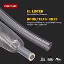 CUBEFELLER® 3:1 Ratio 1/2 Inch (12.7mm) Clear Heat Shrink Tubing - 4ft (1.22M Total Length), Marine Grade Waterproof Adhesive Lined, Insulation Sealing Oil-Proof Wear-Resistant,CFET0412C