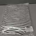 SOFIA'S CHOICE 3/4 Length Sleeve Women's Tops Striped Shirt Boat Neck Loose Fit Shirts White Black X-Large (XL)