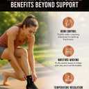 TheraCopper Copper Ankle Brace (2 Pack)  Compression Ankles Brace for Men & Women  Infused Copper Ankle Sleeve Compression Support for Pain Relief, Swelling, Sprains, Achilles Recovery & Sports (Medium)