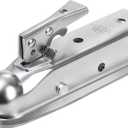 Fasmov Straight Trailer Tongue Coupler, Straight Trailer Coupler for 2 Inch Ball Hitch, 2" Channel Width 3500 Lbs Trailer Tongue Coupler