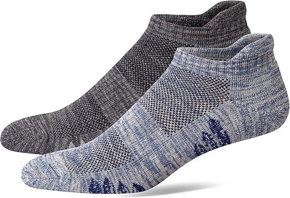u&i Men's Performance Cushion Cotton Low Cut Ankle Athletic Socks (Size 8-12, 2-Pack)