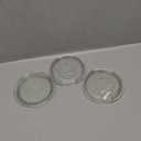 3 x Weck 100mm (approx. 4") LARGE ORIGINAL Loose Fitting Replacement Glass Lid. Fits WECK Models 738, 739, 740, 741, 742, 743, 744, 745, 748, 974.
