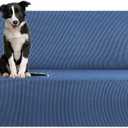 KEKUOU Stretch Oversized Sofa Slipcover 1 Piece Couch Sofa Cover (94"-110") Furniture Protector 4 Seater Sofa with Elastic Bottom for Kids,Pet.Jacquard Checked Pattern Fabric(X Large,Riverside)