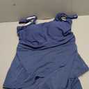 CiCiBird Women One Piece Tummy Control Swimsuit Modest Swim Dress Bathing Suit Skirt Swimwear (Large, Blue)