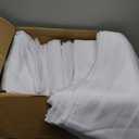 sancua 6 Pack White Tablecloth 90 x 156 Inch - Rectangle Table Cloth for 8 Feet Tables Stain and Wrinkle Resistant Washable Polyester Table Cover for Dining Wedding Banquet Party Buffet Restaurant