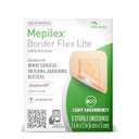 Mepilex Border Flex Lite 1.6 x 2 in (4x5 cm) Hospital Grade Dressings for Minor Surgical Incisions, Abrasions and Blisters for up to Several Day Use