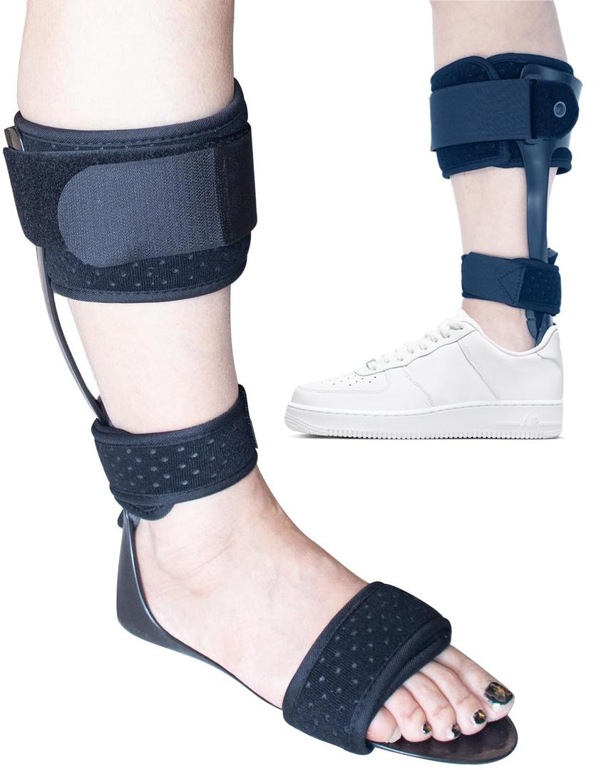 AFO Foot Drop Brace, Comfortable, Perfect Posture, Medical Drop Foot Brace for Walking, Foot Drop Orthotic Brace for Women & Men(L, Right)