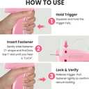 Stitch Gun for Clothes, Handheld Stitch Gun Quick Clothing Fixer, Portable Tagging Gun for Home & Retail Use, Includes 6 Needles,1000 Black & 1000 White Fasteners (Pink,1pcs+2000tag)