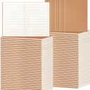 100 Pack A5 Ruled Lined Kraft Notebooks Bulk, Journaling Notebooks, Soft Cover Composition Notebook, 8.3x5.5 Inches 60 Pages Travel Journal Notebooks Set for Work, School, Student, Kids, Writing