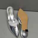 Slippers for Women Women Kitten Heels Mules Closed Pointed Toe Slip on Backless Stiletto Slingback Heels Dress Pumps Shoes (6)