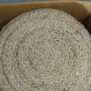 Decor Therapy Round Pouf Ottoman Footrest, Natural Jute Woven, Boho Pouf, Bohemian Style Casual Seating for Living Room, Bedroom, Patio Decor 19"x 19"x 10.5"