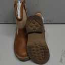 DREAM PAIRS Boys Girls Cowboy Boots Kids Western Riding Mid Calf Boots with Side Zipper (Toddler/Little Kid/Big Kid) (Light Brown, 12)