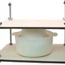 PetriStor Wooden Cheese Press for Cheese Making Supplies 12 in Metal Guides and Cheese Mold with Follower Piston 1.3Qt - Small Home Supply Cheese Press Machine - Prensa Para Queso Casero