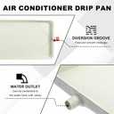 PATIKIL Air Conditioner Drip Tray, 32 x 9.4 Inch (81 x 24 cm) Galvanized