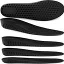 Ailaka Height Increase Insoles for Men Women, Honeycomb Shock Absorbing Cushion Insoles, Replacement Full Length Sports Shoe Height Inserts Height Elevation (Men 6.5-10 M/Women 8-11.5 M, Black, Heel Height: 3.5 Cm)