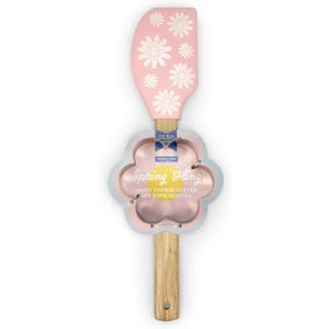 Handstand Kitchen Spring Fling Spatula and Daisy Shaped Cookie Cutter Set