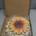 Thyle 6 Pcs Sunflower Wall Decor Wood Sunflower Wall Art Farmhouse Spring Flower Decorations Indoor Summer Wooden Hanging Sign for Kitchen Porch Home Decor