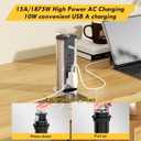 Pop Up Electrical Outlet for Countertop, Recessed Power Strip with 3 AC Outlet & 2 USB Ports,80mm Hole Pull Pop Up Socket Hidden Outlets, Pop Out Power Outlet for Kitchen Counter Conference Desk