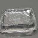 Aluminum Pans with Lids (50-Pack, 8.5"6") 2.25 LB Capacity Foil Food Containers with Lids - 50 Pans and 50 Cardboard Covers - Disposable Tin Foil Pans - for Baking, Meal Prep and Freezer, Takeout