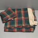Wake In Cloud - Plaid Bed Sheets, 3-Piece Sheet Set, 2 Pillowcase 17*17 inch and Plaid 140*132 inch, Green