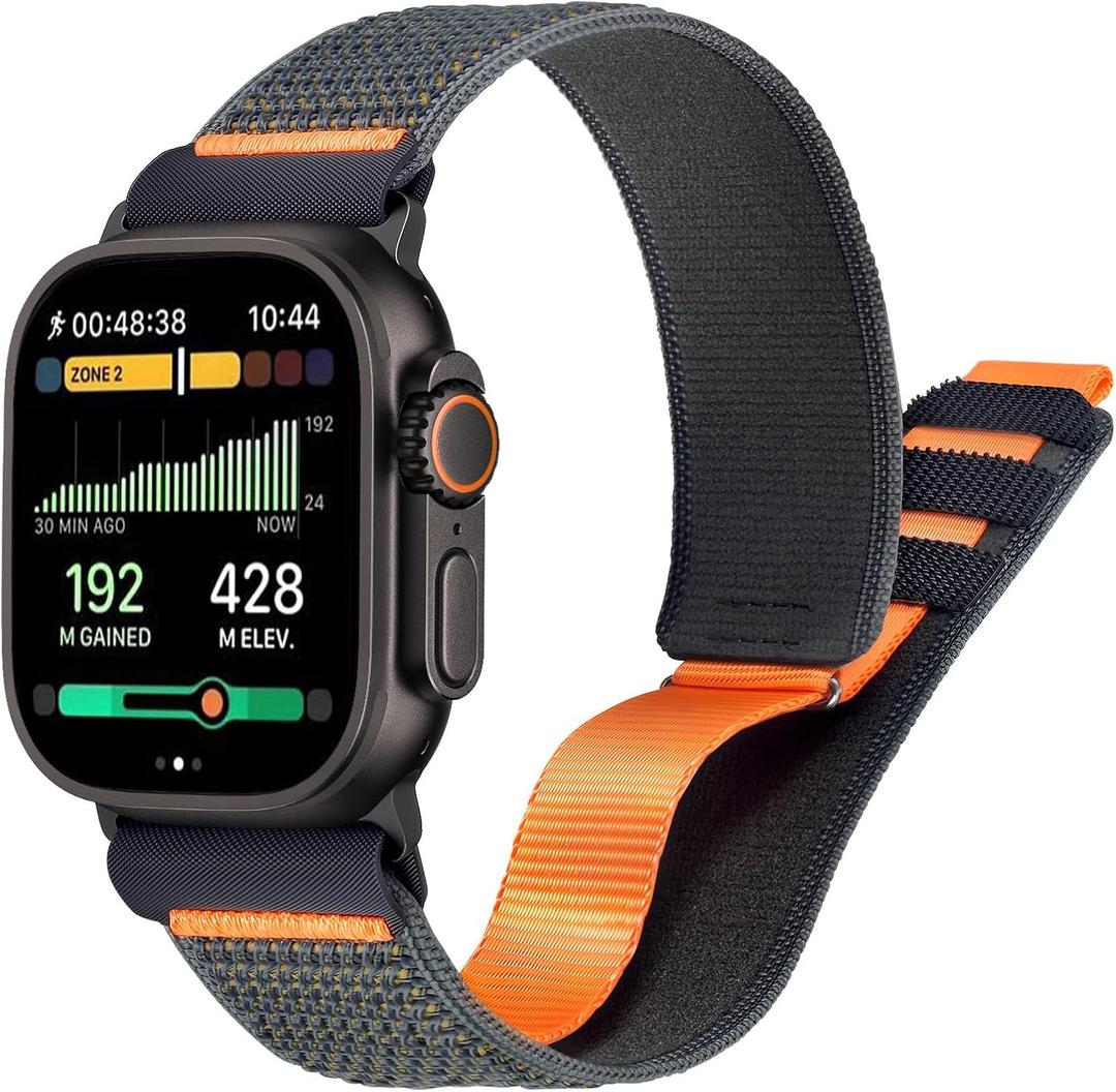 Premium Nylon for Apple Watch Ultra 3/ Ultra 2 Band Series 11/10/9/8/7/6/5/4/3/SE iWatch Bands Men,Soft Breathable iWatch Bands for iWatch, 49mm 46mm 45mm 44mm 42mm, Gray (Grey)