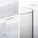 WGVI Hurricane Candle Holder Sleeve, Wide 4", Height 6", Clear Glass Cylinder Candleholder, Chimney Tube, Open Ended Candle Shade, 1 Piece