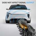 for Chevy GMC Key Fob Cover Accessories- Matte TPU with Leather Keychain for Silverado Sierra Tahoe Suburban Equinox Traverse Yukon Denali Terrain acadia (6 Buttons-Black Gold, 2 Pack)