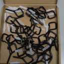 30 Pcs Outdoor Hooks for String Lights,Screw Hooks for Hanging Plants,Ceiling Hooks with Safety Buckle,Square Hanger for Wind Chimes,Bird Feeder,Lanterns,Christmas Decorations (Black)