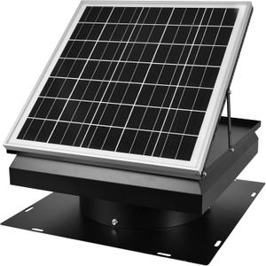Solar Attic Fan 32W 1600CFM High Airflow Roof Vent Exhaust Fan - Weatherproof, Solar Powered Attic Ventilation for Home, Garage, RV, Greenhouse