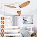 Glowall Small Ceiling Fan with Lights and Remote, 25'' Flush Mount, Modern