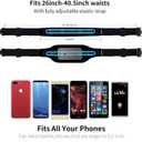 Running Belt Fanny Pack, Running Waist Pack for Women & Men USA Patented Hands-Free Reflective Runner Pouch Belt Fitness Workout Bag No-Bounce Adjustable Sport Travel Fanny Pack Cell (Blue)