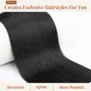 Flufymooz ponytail extension, 26 Inch Long Straight Drawstring Ponytail Synthetic Hairpieces Fake Pony Tails Natural Soft Clip in Hair Extension ponytail for Women (Natural Black)