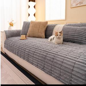 ECAPTROD Washable Pet-Friendly Couch Covers for Dogs Fuzzy Pet Sofa Covers Dog Couch Blankets and Cushion Covers for Sofa