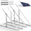 4 Pack 45inch Adjustable Solar Panel Tilt Mount Brackets with Foldable Tilt Legs.Solar Panel Stand for 45" Panels | 2400Pa Windproof Adjustable Solar Panel Mount Brackets Kit for RV/Roof/Ground