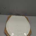 Bemis 500EC Durable Wood Toilet Seat with Easy Clean Hinges, Made in USA, Round, Biscuit